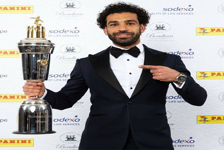 محمد صلاح الفائز بجائزة رابطة المحترفين لأفضل لاعب بالدوري الأنجليزي موسم 2017 / 2018