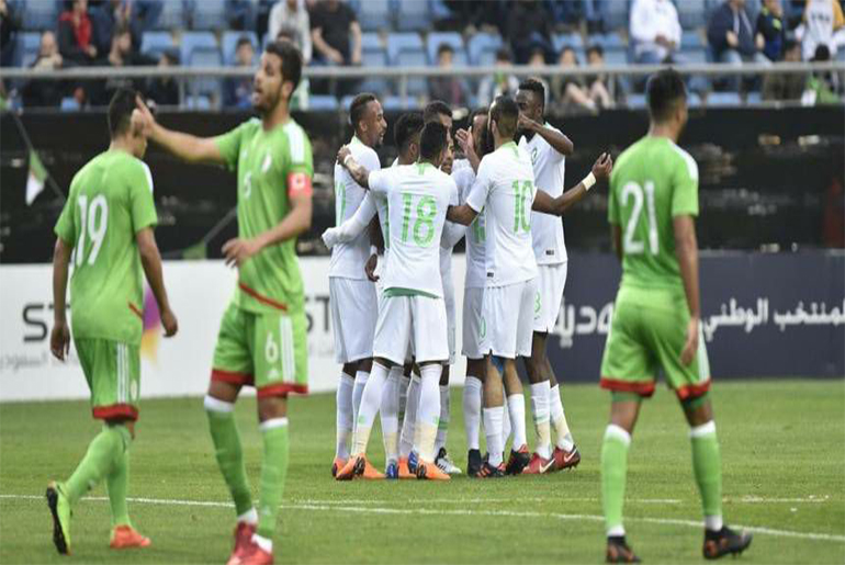 المنتخب السعودي ينتصر على المنتخب الجزائري إستعدادا لمونديال روسيا 2018