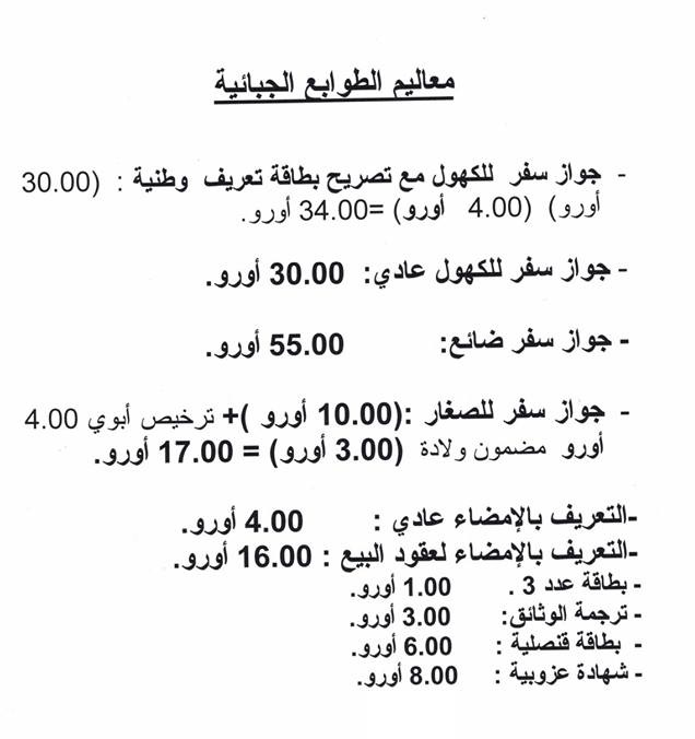 التخفيض في المعاليم الجبائية لإستخراج الوثائق بالقنصلية