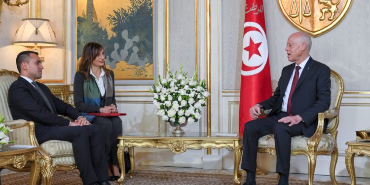 ليبيا محور اللقاء بين وزير خارجية إيطاليا والرئيس قيس سعيّد